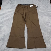 Dickies Pants Womens LP Brown Scrubs Cargo Pockets Medical Uniform Bottoms - £20.55 GBP