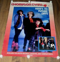 THOMPSON TWINS PROMO POSTER VINTAGE ARISTA #AL 8-8276 HERE&#39;S TO FUTURE D... - $24.99