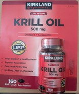 Kirkland Signature Krill Oil 500mg (Omega-3 &amp; Astaxanthin), 160 Ct (Exp ... - $43.73 CAD