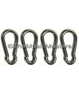 (4) Stainless Steel 4&quot; Safety Spring Hook Boat Marine Rope Dock Line Cha... - £23.54 GBP