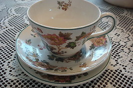 Wedgwood ENGLAND EASTERN FLOWERS TKD 426 TRIO cup, saucer &amp; cake plate - £27.76 GBP