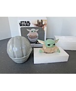 DISNEY STAR WARS GROGU &amp; POD CERAMIC SALT PEPPER SET MANDALORIAN NESTING... - $16.17 CAD