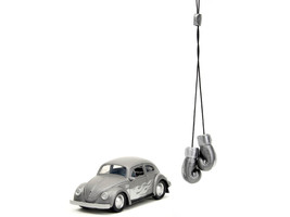 1959 Volkswagen Beetle Gray Metallic with Silver Flames and Boxing Gloves Acces - £17.15 GBP