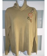 Jones Wear &quot;Dublin&quot; Olive Turtleneck w/design Sweater Size XL Women&#39;s NEW - $36.19 CAD