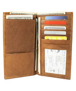 Genuine Leather Checkbook Cover Card Holder Wallet For Women & Men - £17.19 GBP