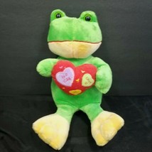 Frog Plush UR Hot Only U SweetHeart Valentine Day13&quot; Stuffed Animal Green Red - £15.02 GBP