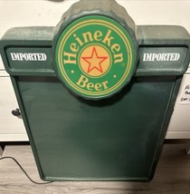 Vintage Heineken Beer Wall Hanging Lighted Menu Board Bar Room Sign - $65.45