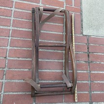 Antique Regency Mahogany Hotel Guest Room Luggage Rack on Wheels - $204.53 CAD