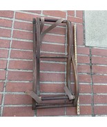 Antique Regency Mahogany Hotel Guest Room Luggage Rack on Wheels - $204.53 CAD