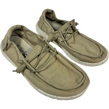 Hey Dude women&#39;s Wendy Grey Canvas Khaki Slip-on Comfort Shoes 121413000... - $374.48 MXN