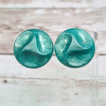 Vintage Clip On Earrings Aqua-ish Stamped Western Germany - £9.70 GBP