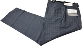 Perry Ellis Portfolio Mens Slim-Fit Flat Front Dress Pants Dusty Blue-36x29 - $31.99