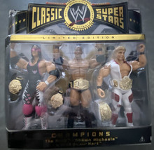 WWE Classic Superstars Limited Ed Champions The Rock, Bret Hart, Shawn Michaels - £119.90 GBP