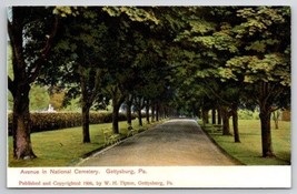 Gettysburg PA Avenue In National Cemetery 1906 WH Tipton Civil War Postcard R26 - £7.84 GBP