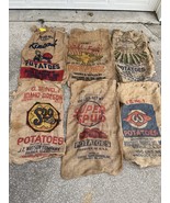 Lot 6 Vintage Potato Sacks Burlap Kincaid Soo Super Spud Eagle W Jim’s S... - $1,599.23 MXN