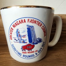 Boy Scouts Mug Cup BSA 1968 Round Up Greater Niagara Frontier Council Sc... - $6.60