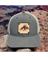 Sepia Nymph Fishing Collection Wood Leather Patch Trucker Hat Patriotic ... - £17.69 GBP