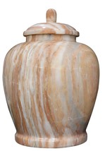 Large/Adult 220 Cubic Inch Classic Pink Marble Funeral Cremation Urn for Ashes - £250.48 GBP