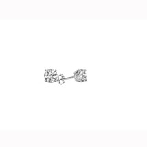 14K White Gold 0.25Ct TDW Round Diamond Solitaire Stud Earrings - £184.41 GBP
