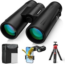 12X42 Binoculars For Adults High Powered - Compact Bak4 Binoculars With Tripod - $51.93