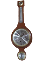 Vintage Selsi Weather Station Barometer &amp; Humidity Banjo Wall Plaque 25&quot; - $637.17 MXN
