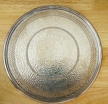 Art Deco Metalware 758 Pierced Edge Hammered Meriden Silverplate Round T... - $24.74