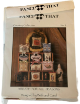 Fanci That Cross Stitch Kit Country Collection Wreath for All Seasons Ha... - $24.99