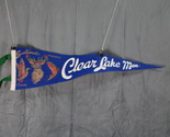 Vintage Tourist Pennant - Clear Lake Manitoba - Felt Pennant - $29.00