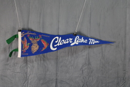 Vintage Tourist Pennant - Clear Lake Manitoba - Felt Pennant - £22.72 GBP