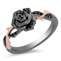 Enchanted Disney Villains Maleficent Ring,1.0 Ct Black Diamond Ring, Disney Ring - £71.12 GBP