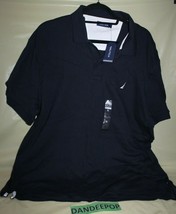 Nautica Dark Navy Blue With White Detail Polo Short Sleeve Shirt Size Men&#39;s XL - £35.60 GBP