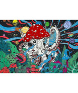 Tapestry Wall Hanging Amanita Octopus 5 ft x 4 ft Home Decor - €15,74 EUR