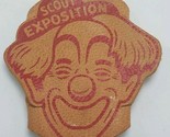Vintage Scout Exposition Clown Leather Neckerchief Slider - $9.76