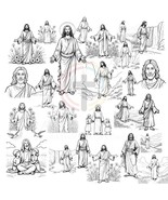 Jesus PNG Clip Art Bundle – Christian Religious Graphics | 300 DPI High-... - $4.25