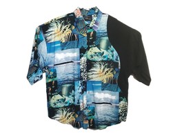 Atlantic Connection Hawaiian Ocean Shirt  Blue L Fits XL XXL tropical Fish - £12.50 GBP