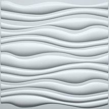 Dundee Deco 3D Wall Panels - Contemporary Wave Paintable White PVC Wall Paneling - £6.23 GBP+