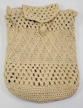 Woman Crochet Style Paper Straw Boho Slouch Shoulder Bag Sack - $13.85