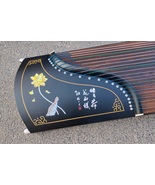 Guzheng 21 strings 163cm Golden Lotus Pattern with bracket Chinese strin... - $399.00