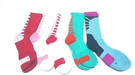 Elite Men Dri-Fit Cushioned Crew Basketball Socks Size Large (10-13) Pic... - £12.94 GBP