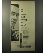 1953 Dunhill De-Nicotea Filter Holder Ad - Are you worried about smoking... - £14.55 GBP
