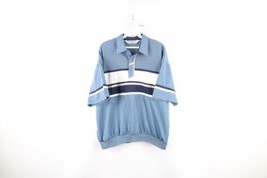 Vintage 90s Streetwear Mens Large Distressed Striped Color Block Pullover Polo - £27.18 GBP