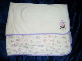 Vintage Gymboree 2006 Pocket Full of Posies Baby Girl Cotton Blanket Purple - $79.19