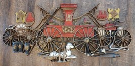 Burwood Fire Engine Truck 39&quot; Dalmatian Dog Fireman 3D Hanging Wall Art ... - £58.64 GBP