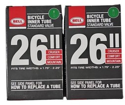 2 Pack Bell Bicycle Inner Tube Standard Valve 26&quot; x 1.75-2.25 Cruiser/ Mountain - £14.23 GBP