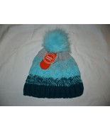 Wonder Nation Girls Pom Beanie Hat Fleece Lined Apollo Blue Stripe Fashi... - €8,94 EUR