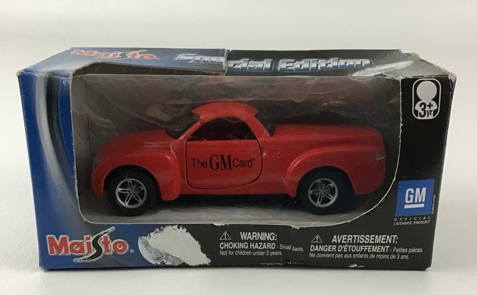Maisto GM Card Red Truck Collector Car Die Cast Metal Collection Vintage... - $16.78
