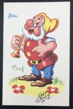 1950s Walt Disney Tobler Chocolates Prof Teacher Doc Dwarves Postcard Sn... - $17.60