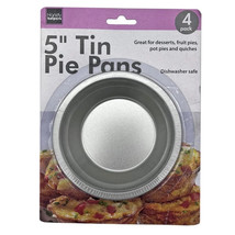4 Pack 5&#39;&#39; Diameter Tin Pie Pans - great for desserts pies and quiches - $7.11