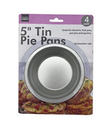 4 Pack 5&#39;&#39; Diameter Tin Pie Pans - great for desserts pies and quiches - £5.61 GBP