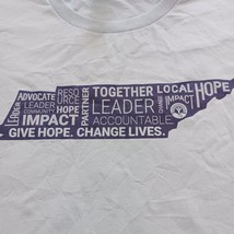 Hanes Authentic Together Leader Save Lives Men's Blue Cotton T-Shirt Size 2XL image 5